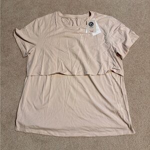 Bravado Tan Nursing T-shirt Size M NWT